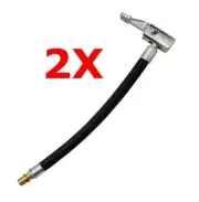 2X Car Air Tyre Tire Chuck Inflator Pump Hose Valve Connector Tool Clip Adapter.