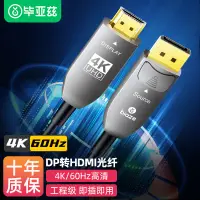 在飛比找京東台灣優惠-畢亞茲 DP轉HDMI光纖線 工程級20米 高清4K@60H