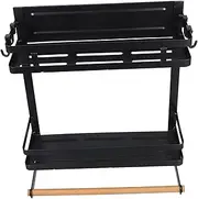 NAMOARLY Double Layer Fridge Storage Rack Side of Fridge Spice Rack Kitchen Towel Holder