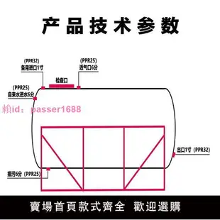 洗澡臥式不銹鋼水箱家用304食品級加厚水塔儲水桶樓頂水塔儲水罐