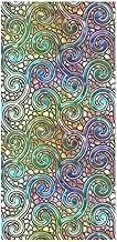 Privacy Tint Stained Glass Window Decals Window Tinting Film for Home, Window Privacy Film. Glass Window Cling for Decoration (Size 15) Stained Glass Window Film Rainbow Window Tint