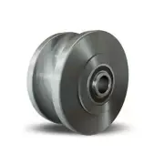 Hamilton U-Grooved 1045 Steel Wheel 6"x3" - Precision Ball Bearing for 1 3/4" Tr