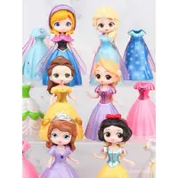 在飛比找蝦皮購物優惠-仿真洋芭比娃娃套裝白雪公主愛莎換裝小女孩艾莎玩偶冰雪奇緣玩具
