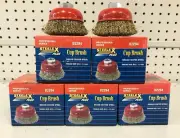 Set of 5 - Steelex (D2294) 2-1/2" Wire Cup Brush M10-1.5mm Thread