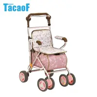 在飛比找momo購物網優惠-【TacaoF幸和】標準款助步車SIST01型 -花漾粉
