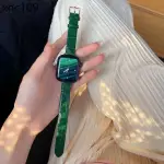 西班牙小牛皮適用於APPLEWATCH9蘋果手錶帶細真皮8723456代SE靜靜