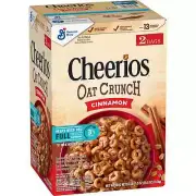 Cheerios Oat Crunch Cereal, Cinnamon, 59.5 oz – Whole Grain & Delicious Crunch
