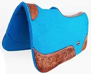 CHALLENGER Horse Saddle PAD Western Contoured Wool Felt Moisture Wicking Saddle Pad Black 39177