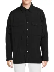 Robert Graham Men's Quilted Shirt Jacket in Black SZ. L NWT$348