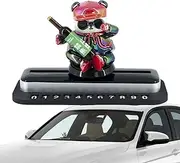 Car Dashboard Number Display,Sliding Number Sign Skateboard Bear Phone Number Plate | Creative Non-Slip Interior Ornaments Number Card for Dashboard