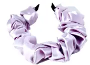 Lilac Purple Satin Ruched Fabric Headband Fascinator Simple Elegant Stunning