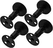 TOKIDNY 4pcs Adjustable Headboard Wall Protector Brackets for Bed Frame Stability Easy Installation Black Various Bed