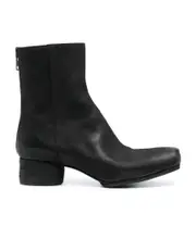 30mm zip-up leather ankle boots 36,37,38 Black