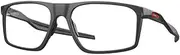 [Oakley] OX8183 Eyeglasses Bundle: OX 8183 818304 Bat Flip Satin Light Steel and Medium Black leash Accessory kit, Bat Flip Satin Light Steel