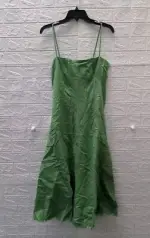 New J. Crew Seed Flare Midi Dress In Green Sz. 4