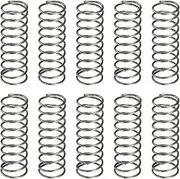 uxcell 10Pcs Compression Spring, 5mm OD, 0.4mm Wire Size, 15mm Free Length, Spring Steel Construction Extended Mechanical Compression Springs for Shop and Home Repairs, Silver Tone