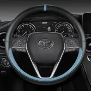 Car Steering Wheel Cover 38cm Leather For Toyota Corolla Avensis Yaris Rav4 Hilux Auris 2015 Camry CH-R 2021 Auto Accessories BLUE