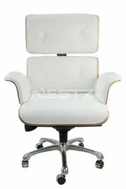 Eames Replica Executive Manager Luxury Office Work Chair Rose Wood - White