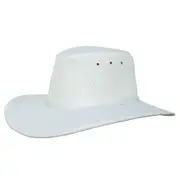 Bilby Breeze Lightweight White Wide Brim Bowling Hat (58-59cm)