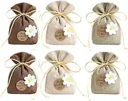 CAXUSD 6 Pack Wardrobe Sachet Bags Fragrance Sachet Bags for Car Home Drawstring