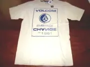NEW VOLCOM BRAND sz small t SHIRT beige CONTRACT Embrace Change