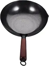 WATIIFUFU Chinese Style Wok Pan Traditional Heavy Duty Nonstick Skillet Multipurpose Cookware for Gas Electric and Stoves Comfortable Handle