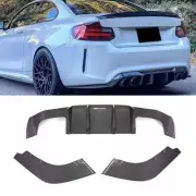Carbon Fiber Rear Bumper Diffuser Lip For BMW F87 M2 Coupe 2-Door 2016-2019 3PCS