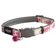 Rogz Glowcat Safeloc Polyester Cat Collar Pink Butterfly - 2 Sizes
