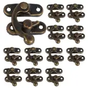 Vintage Hook Hasp, 12Pcs Jewelry Box Hardware Antique Latch Hook Left Bronze