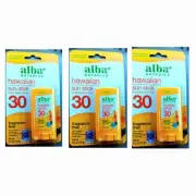 3X Sun Stick Spf30 0.5 Oz By Alba Botanica Hawaiian Fragrance Free