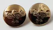 Genuine Military Issue Spread Wing Eagle Insignia Ring Back Buttons X2 V0403