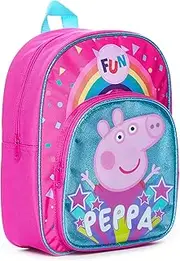 [Peppa Pig] Rainbow Childrens Backpack Pink, Pink, 30cm 25cm 8cm