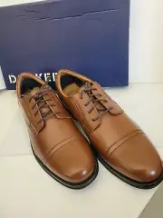 Dockers Men's 10.5 M NIB Garfield Cap Toe Oxford Dress Shoe in Tan 90-36452