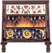 [Pinstant] ACOTAR Feyre's Dresser Court Thorn Roses Book Fantasy Series 1.8" Enamel Pin Badge, 1.8 Inches, enamel, enamel