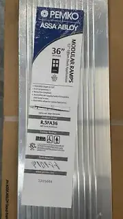 Pemko 36" modular ramp threshold 1/2" offset aluminum R.5FA36