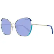 Emilio Pucci EM 1933191 Women Blue Sunglasses Metal Butterfly Gradient Eyewears