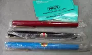 Pilot Fountain Pen FP-83-G3 Model. Red-Black / Blue - 80's / 90's. Lot - 3 Pcs.