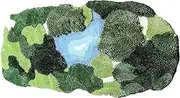 THRILRUG 20x35 Inch 3D Moss Rug,Shag Carpet Leaf Area Bathroom Rugs Non Slip Bath Mat Tufted Rug,Ultra Soft Washable Children Play Plant Leaves Shaped Kids Pets Floor Mat for Bedroom,Living Room Green