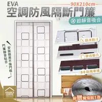 在飛比找PChome24h購物優惠-EVA冷氣空調磁性防風隔斷門簾 魔鬼沾貼上即可使用 廚房防油