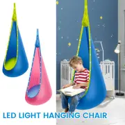 Inflatable Hanging Hammock Pod Swing Seat With LED Light Strip Adjustable nuzir