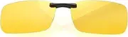 [TopHomer] Polarized Clip on Sunglasses Over Glasses, Anti-Glare UV400, Flip-Up Function for Men Women Driving Travelling Outdoor Sport