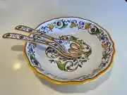New Capri Le Cadeaux Melamine Salad Bowl Serving Set 13.75 diameter