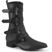 Pleaser Demonia 1" Pointed Toe Mid-Calf Boots Adult Unisex Shoes Warlock/110/B