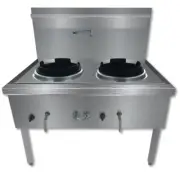 Double Wok Stainless Steel Waterless LPG Gas - WW-2L