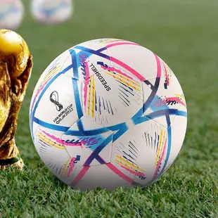 卡塔爾世界杯用球5號膠黏足球歐冠小學生成人比賽訓練考試通用球