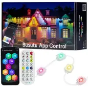 busutu Permanent Outdoor Lights, APP- Contorlled 50ft RGB 30 LED Lamps, IP67 ...