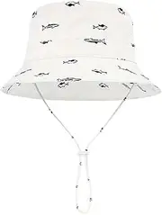 [Ptduabenlu] Baby Toddler Kids Bucket Sun Hat Summer Sun Protection Beach Hat for 6 Months - 4 Years Boys Girls