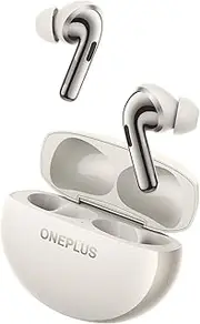 OnePlus Buds Pro 3 Bluetooth TWS in-Ear Buds - Dual Drivers, Dual DACs, Dynaudio EQs, Up to 50dB Adaptive Noise Cancellation, Up to 43Hrs Battery - Lunar Radiance