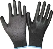 PU Coated Work Safety Gloves General Purpose Mechanic Hand Protection 12 PAIRS multi-function, light-weight, Anti-slip, Breathable (Medium)