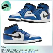 Nike Air Jordan 1 Mid Game Royal / White / Black DQ8426-402 Men's US4-14 NEW